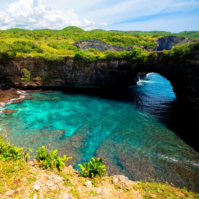 View Of Cliff Edge At Nusa Penida Broken Beach