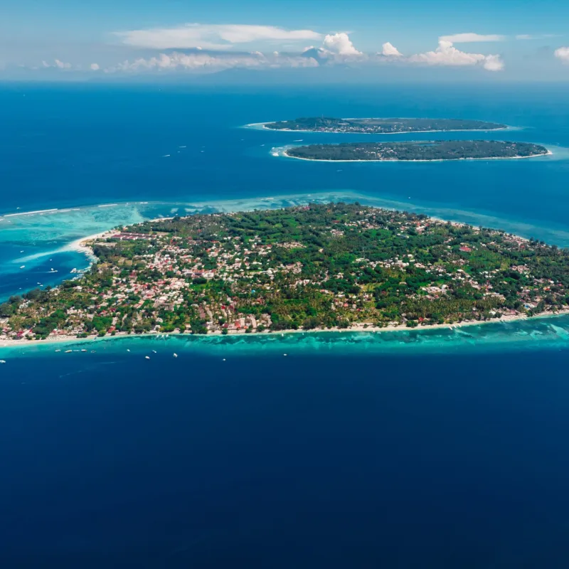 Ariel View Of Gili Islands