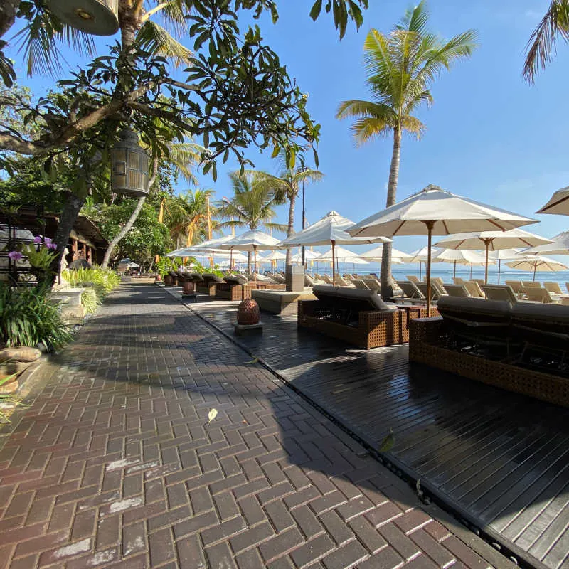 Beachwalk in Sanur By Tourist Hotel Resort