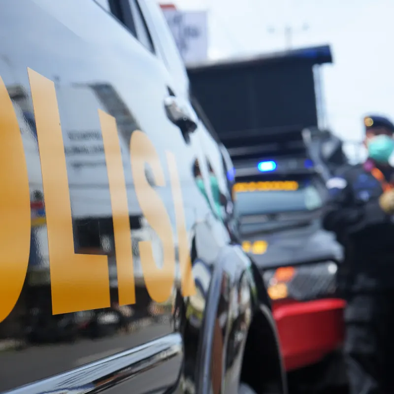 Close-Up-Of-Indonesian-Police-Car