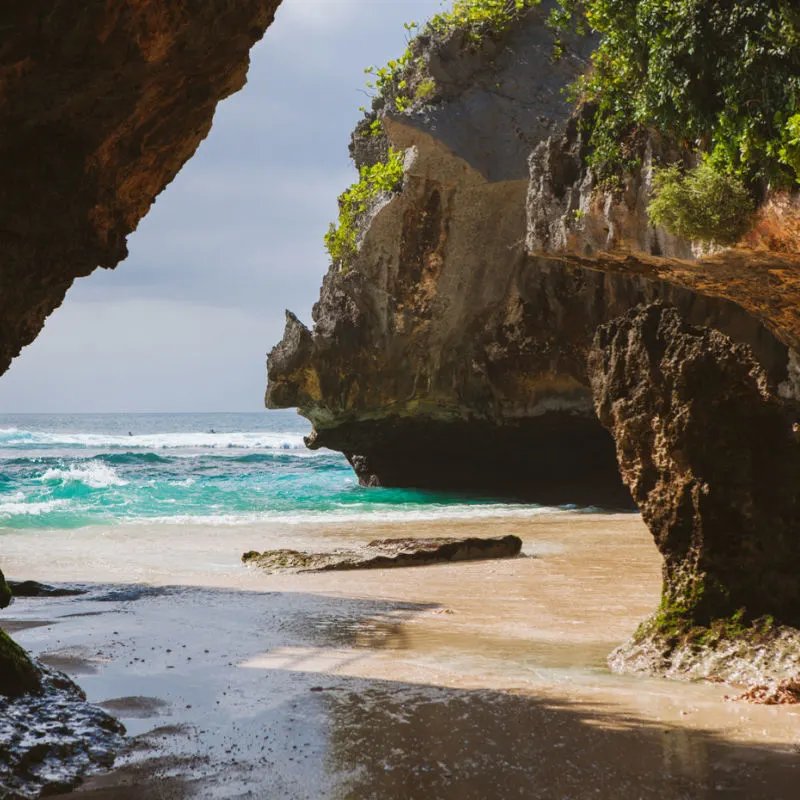 Empty Beach In Uluwatu Bali