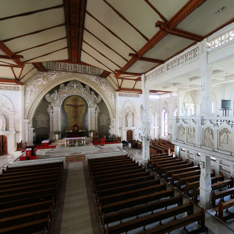 Inside Of Bali Church Renon Cathedral.