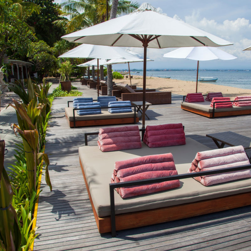 Sun Terrace At Sanur Beach Resort In Bali