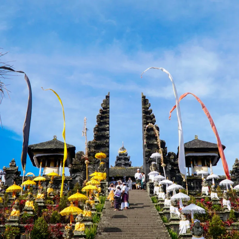 Temple In Karangasem Regency In Bali.