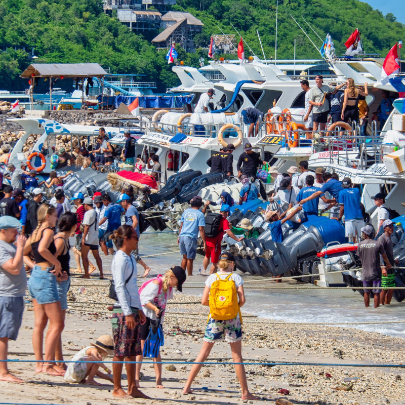 Tourists Board Fast Boats From Bali To Nusa And Gili Islands