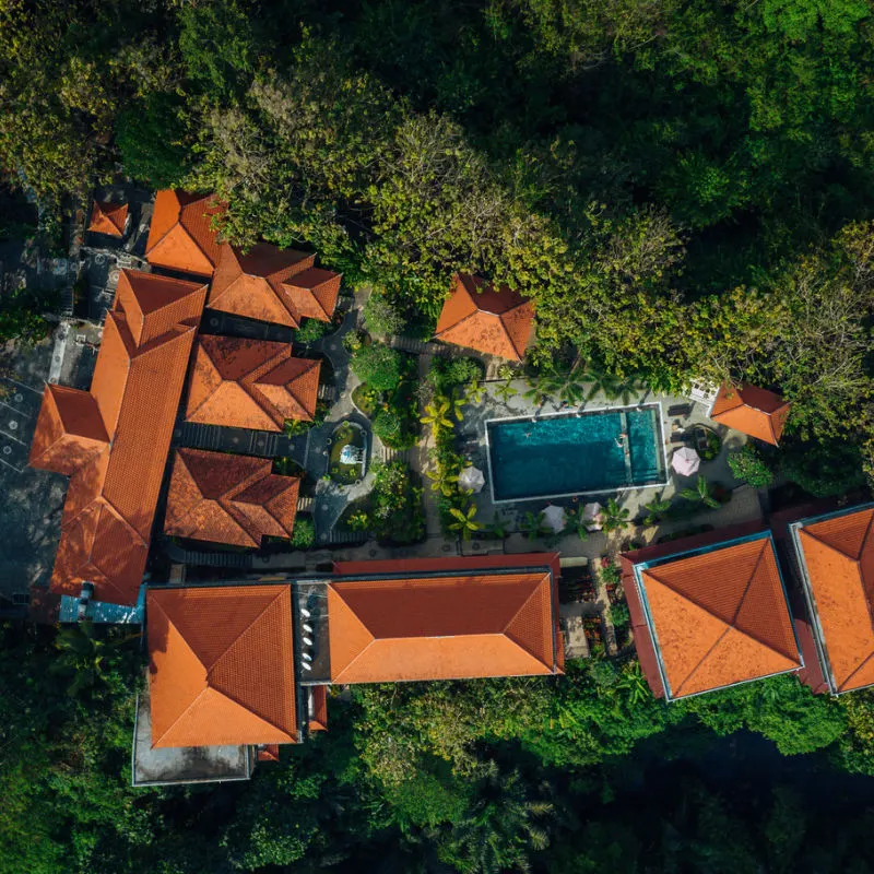 Ariel View Of Houses Homes Villas In Bali