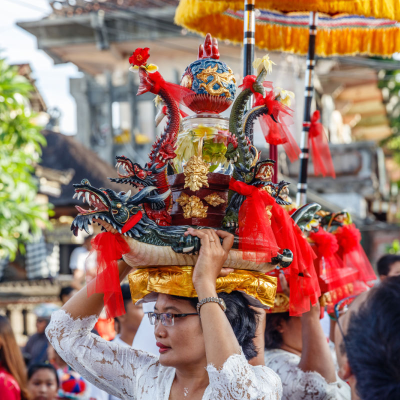 Chinese Han Buddhist Dharmayana Kuta Temple in Bali Parade