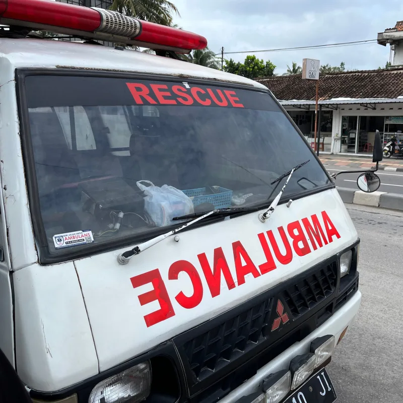 Close Up Of Indonesian Ambulance