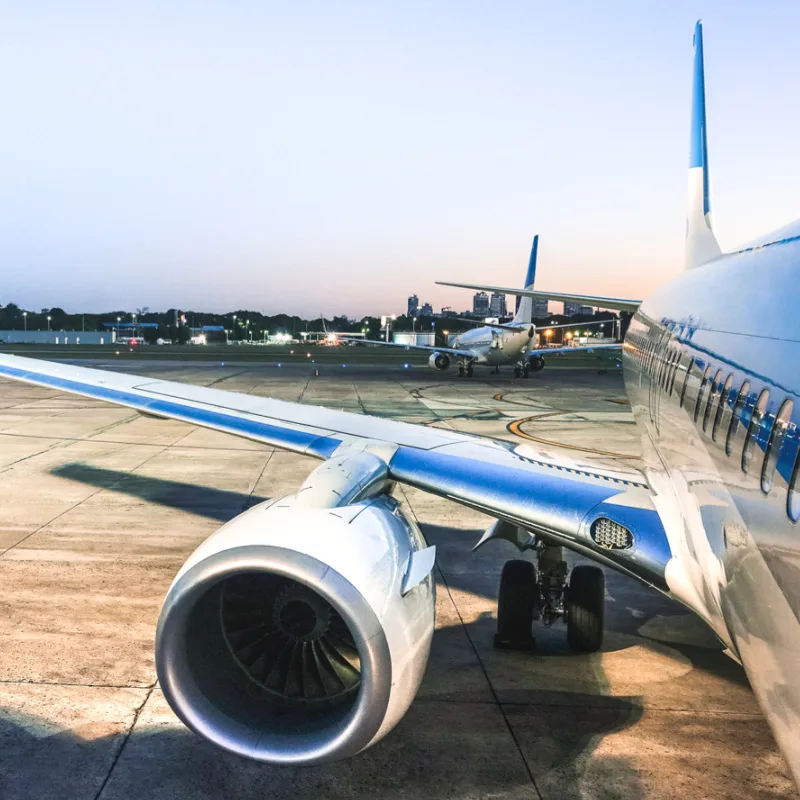 Close Up Of The Side of A Plane