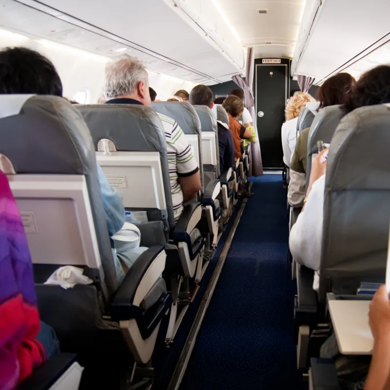 Inside Of A Small Charter Plane.