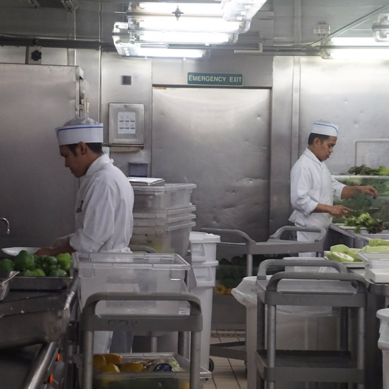 Staff In Kitchen on Cruise Ship