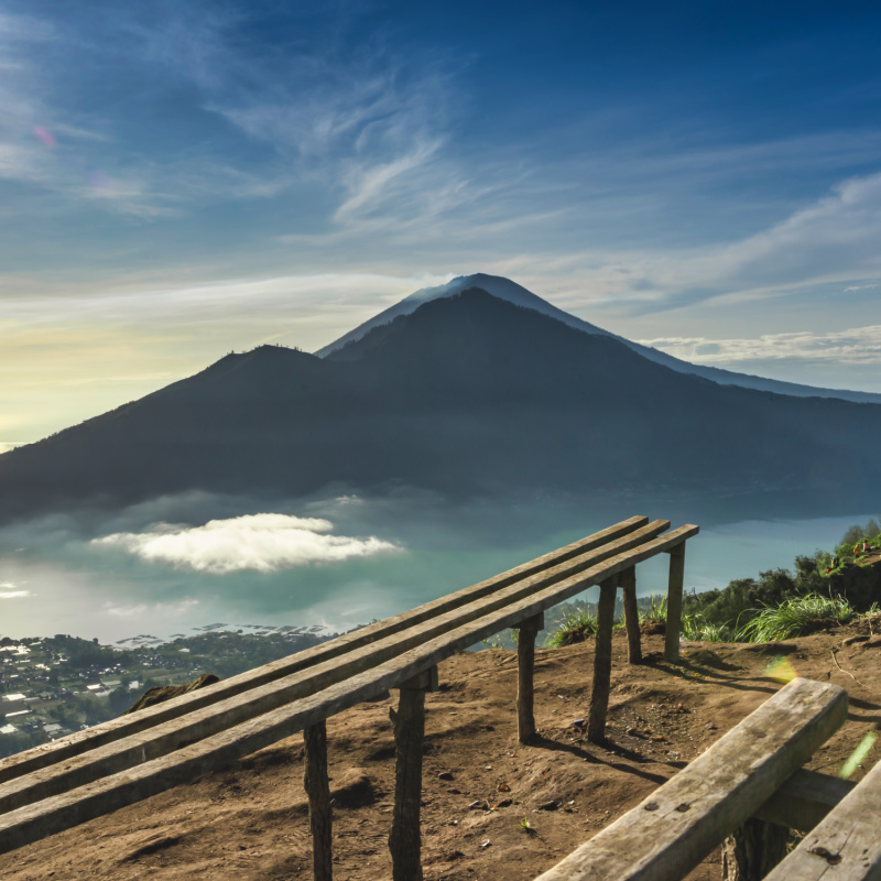 Sunrise Spot Viewpoint At Top of Mount Batur Bali Bangli