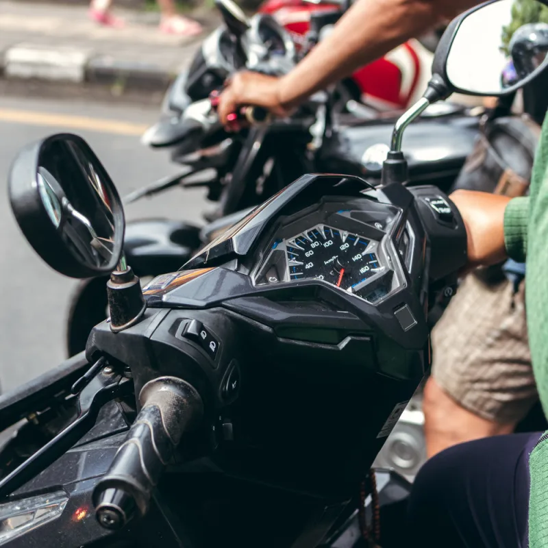 Close-Up-Of-Motorcycle-in-Bali