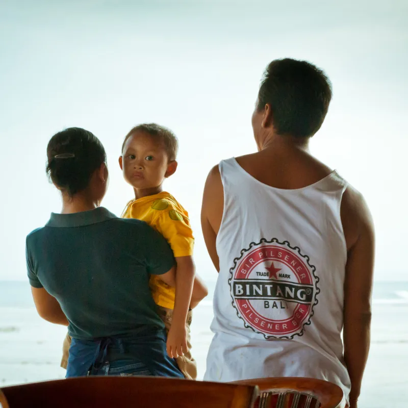 Young Local Family in Bali