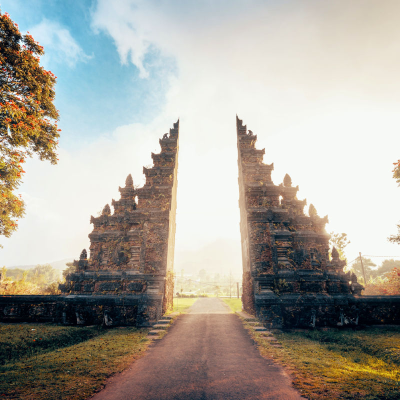 The temple-gate at Bali