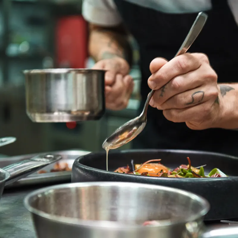 La cocina del chef durante su paso por la profesión.