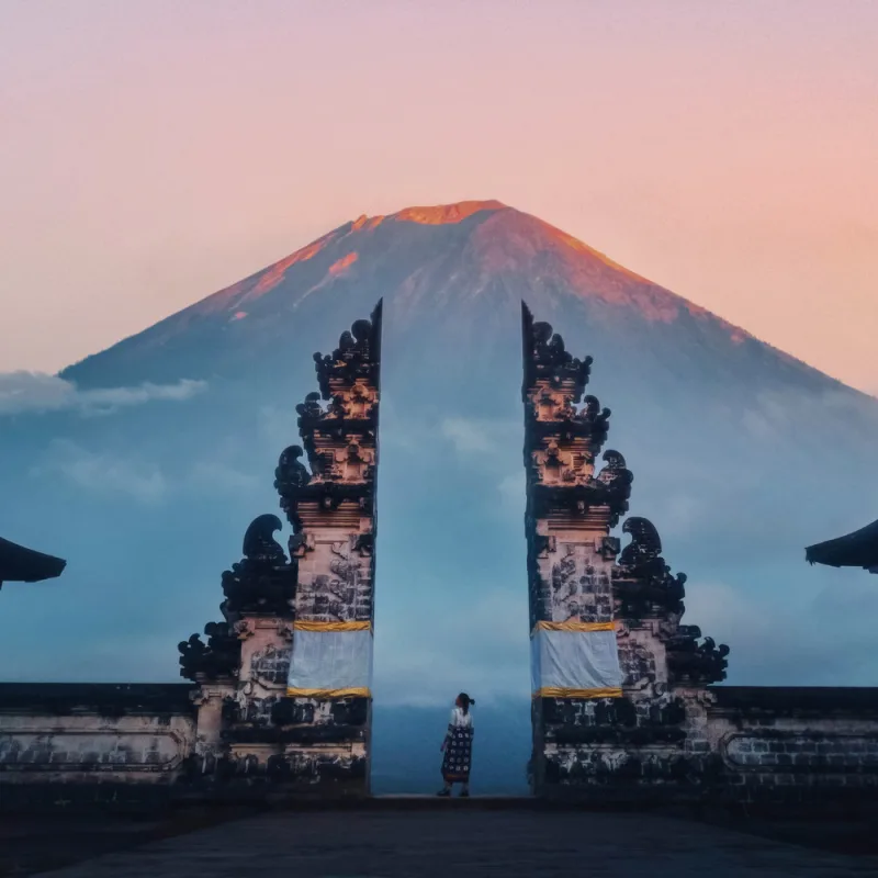 View-Of-Mount-Agung-From-Temple-in-Bali