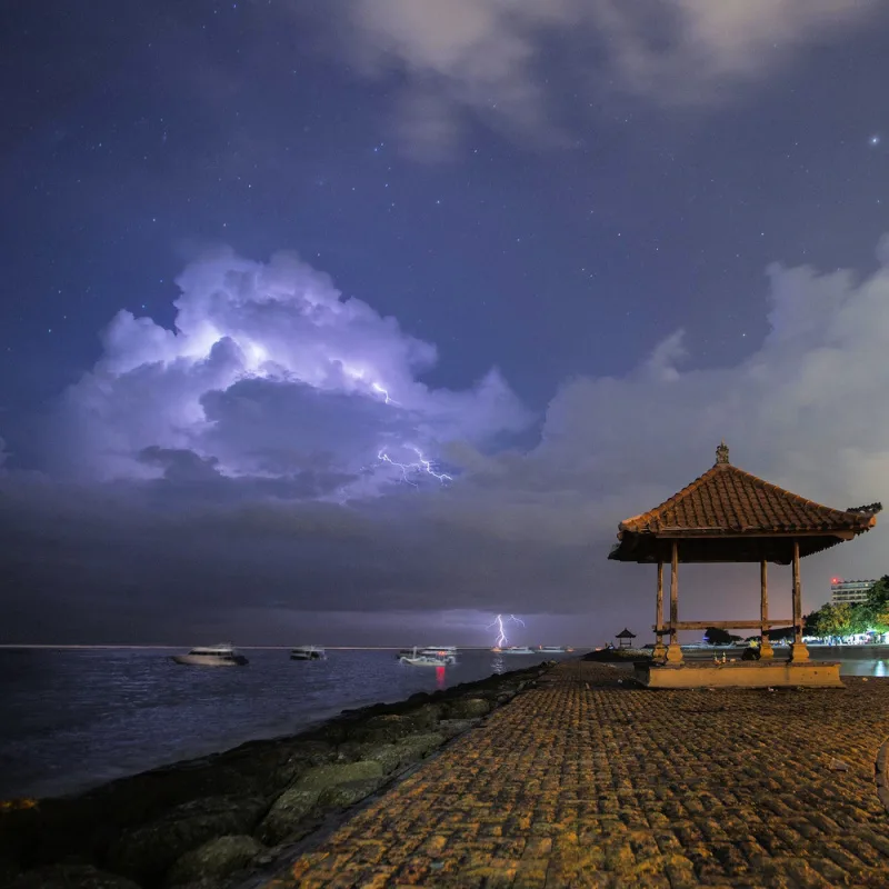 Lightening-Storm-Over-Sanur-Beach-In-Bali