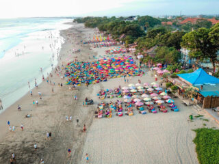 Police In Bali Are Patrolling Seminyak Beach To Keep Tourists Safe