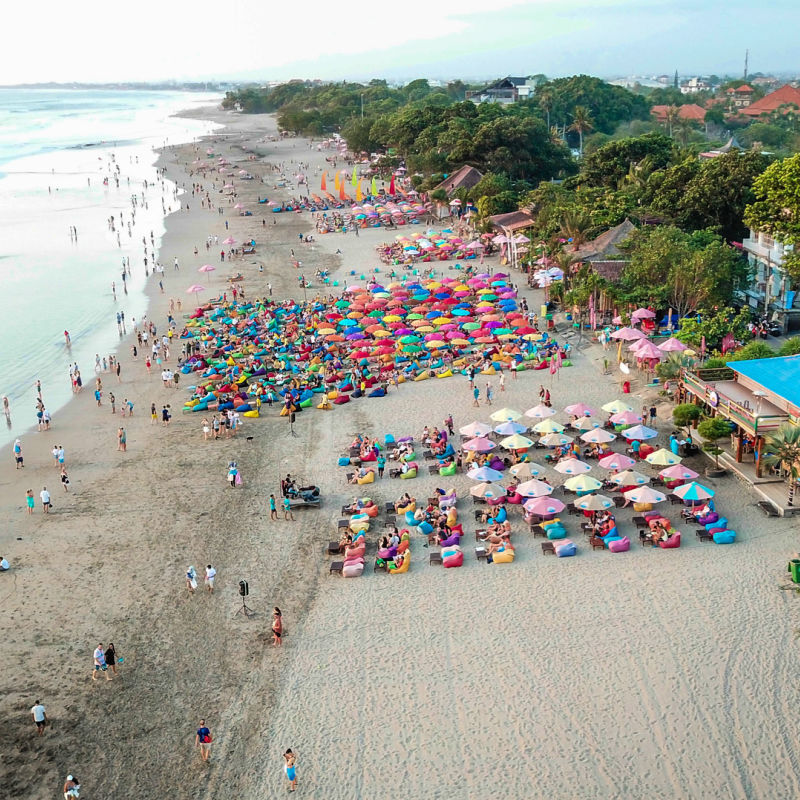 aerial view of beach in bali