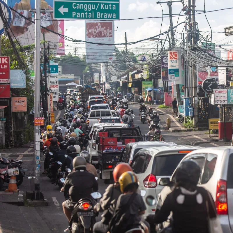 Kemacetan lalu lintas di Canggu