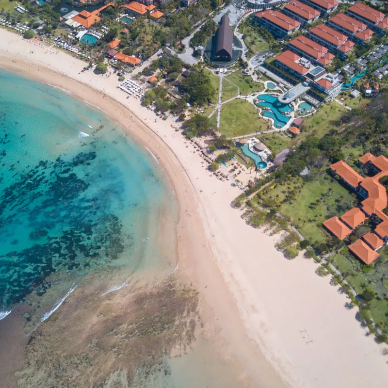 aerial view of bali resort