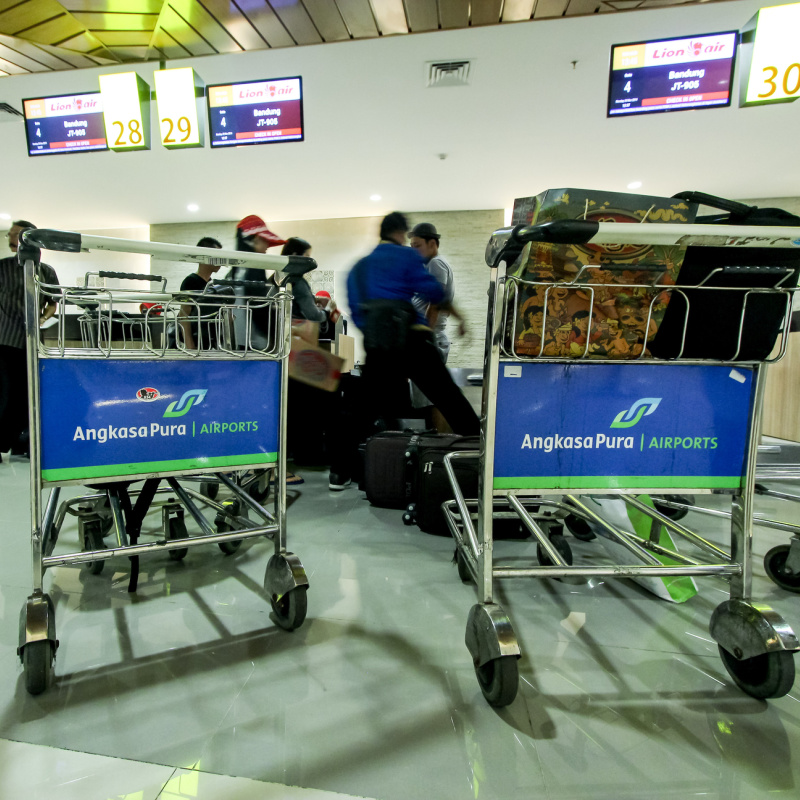 Lugggage trolleys. at. Bali airport.jpg