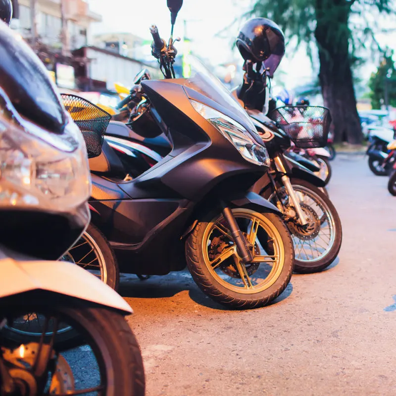 Mopeds-Parked-In-Bali