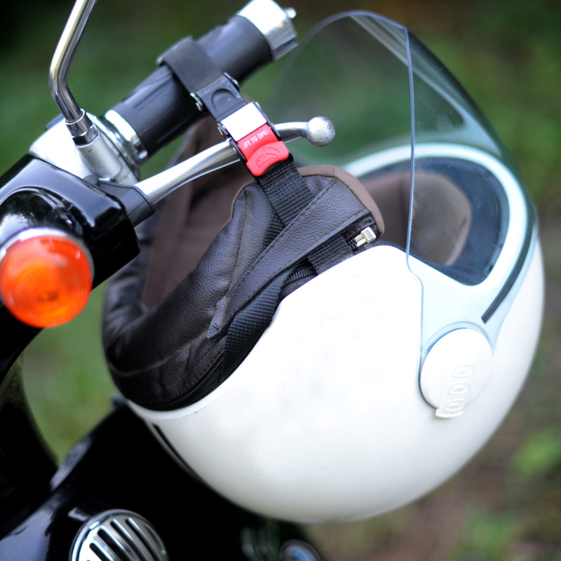 Close Up Of Moped Helmet