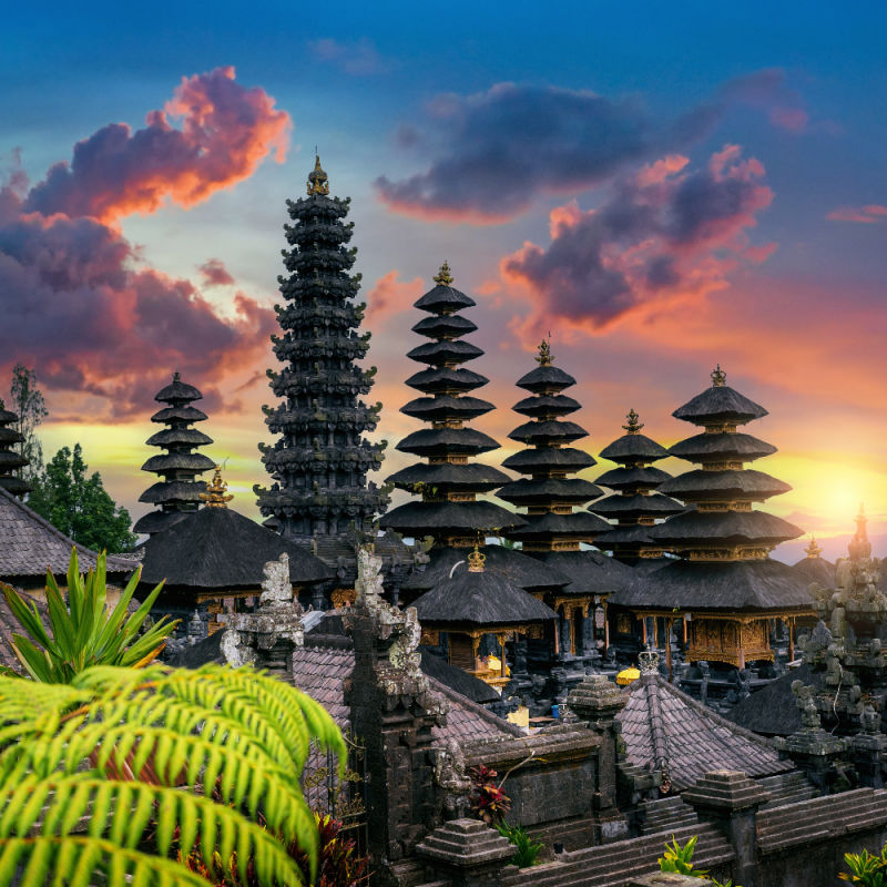Besakih-Mother-Temple-In-Bali-At-Sunset