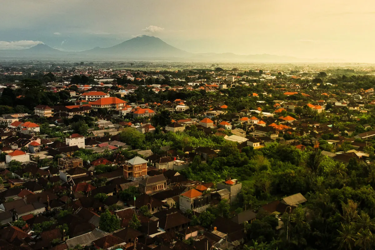 Denpasar Aerial View Of Bali At Sunset.jpg