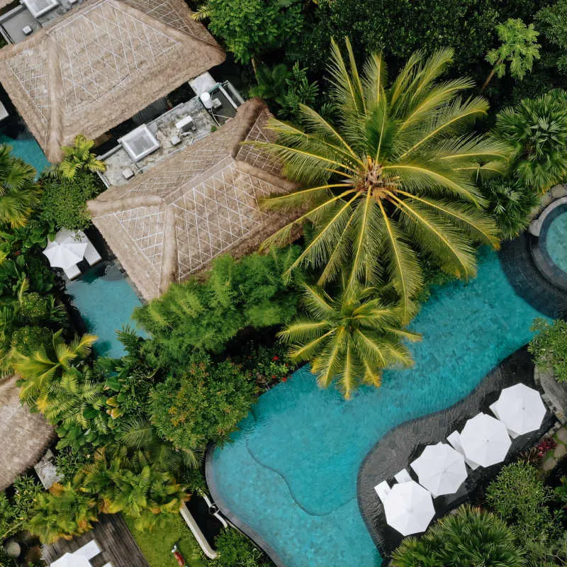 Ariel-view-of-Bali-villa-pool-and-garden