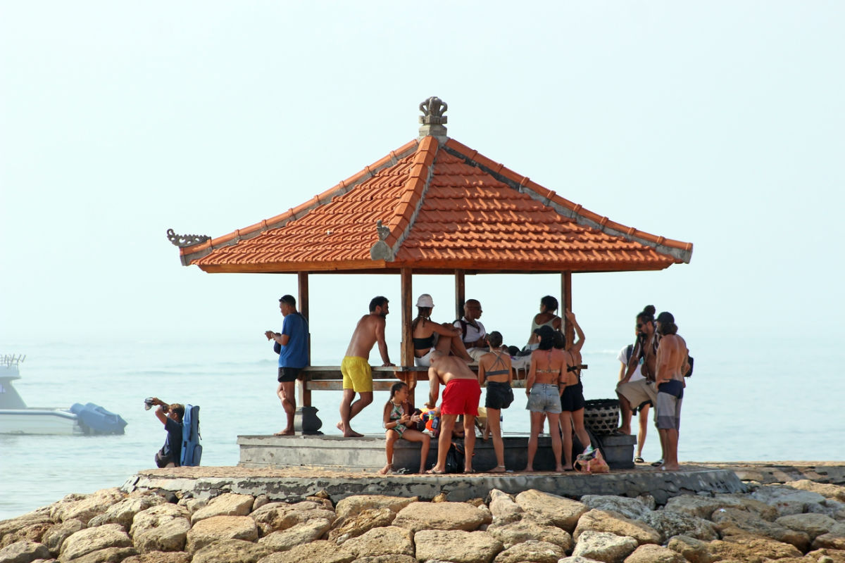 Tourists Hang Out At A Beach Shala In Sanur in Bali.jpg