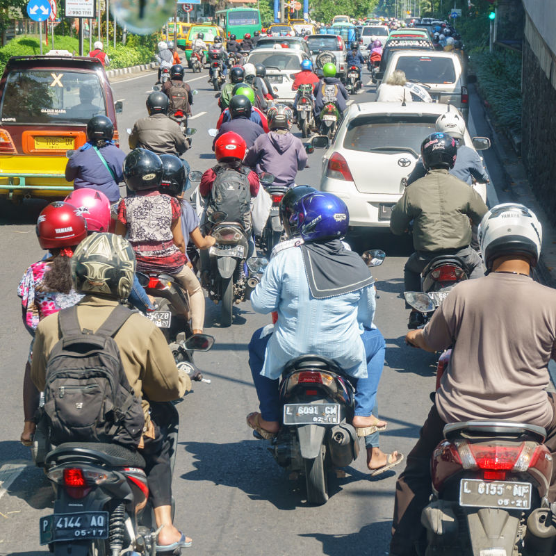 Korki w ciągu dnia w Indonezji