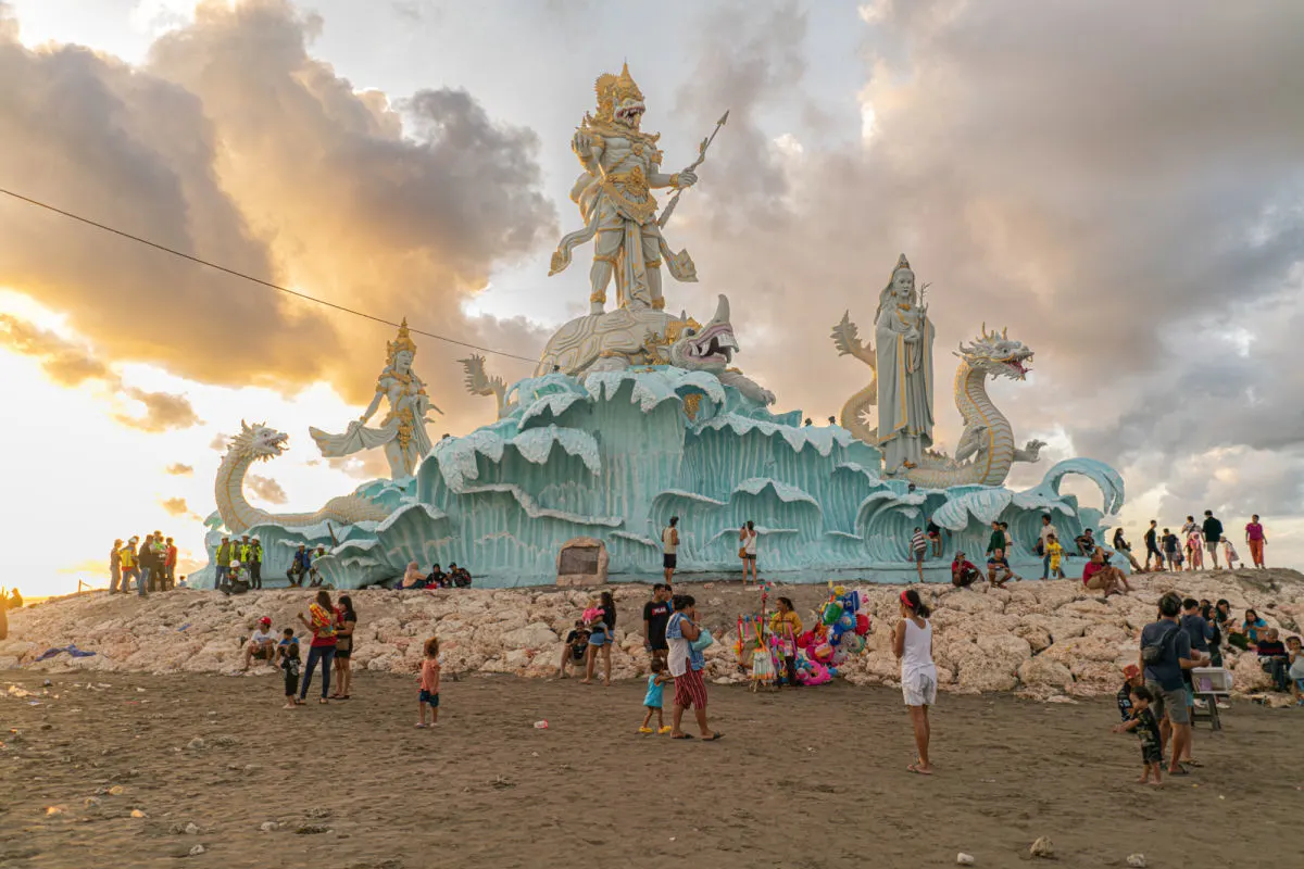 Statue at Pantai Jerman German Beach in Bali.jpg
