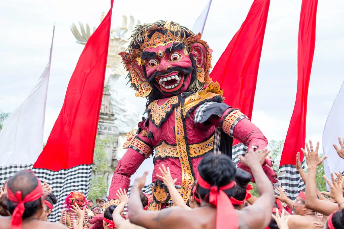 Ogoh Ogoh Statue in Parade at Nypei Festival Bali.jpg
