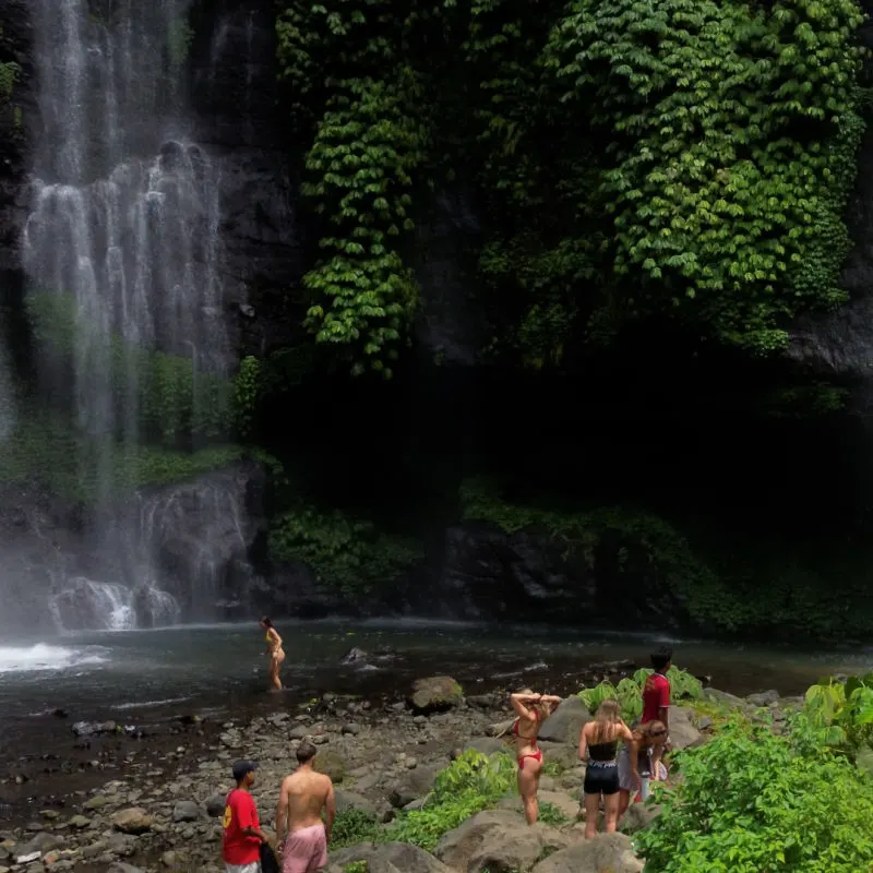 Tourists-Explore-Sekumpul-Waterfall-in-Buleleng-Regency