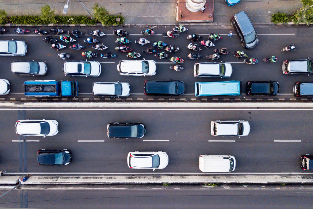 Traffic Congestion on Indonesia Road Ariel View.jpg