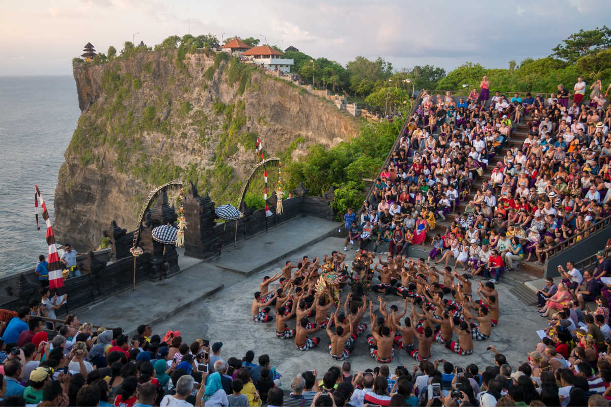 Kecak Dance At Uluwatu Temple with Big Tourist Audience.jpg