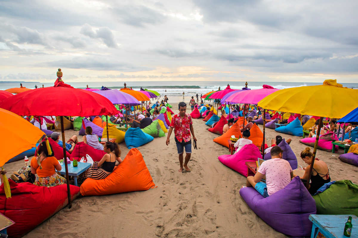 Seminyak Beach Busy With Tourists At Sunset.jpg
