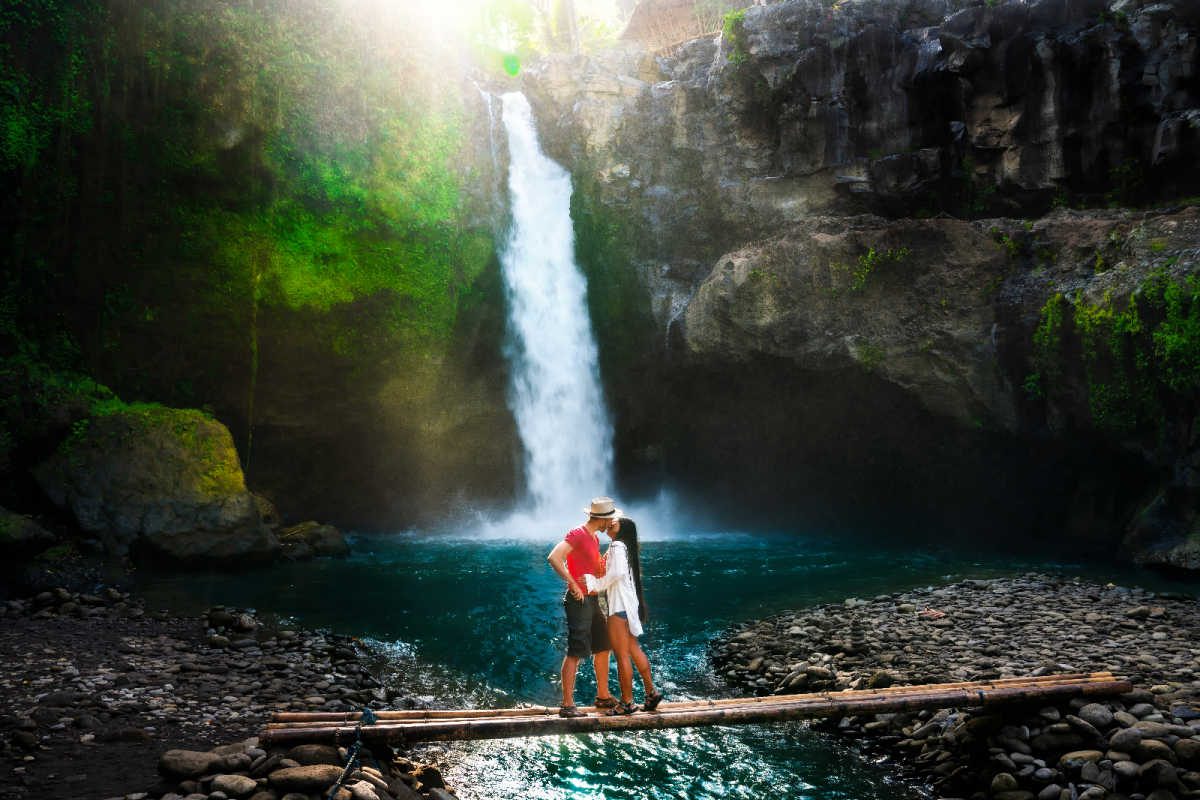 Couple Kiss By Bali Waterfall.jpg