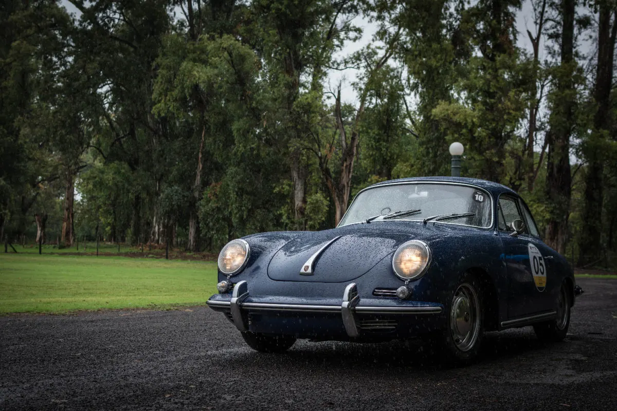 Classic Vintage Car Parked In Woodland Area.jpg