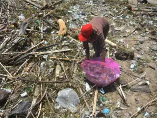 Shocking Scenes At Bali Beach As Unprecedented Tide Of Plastic Arrives