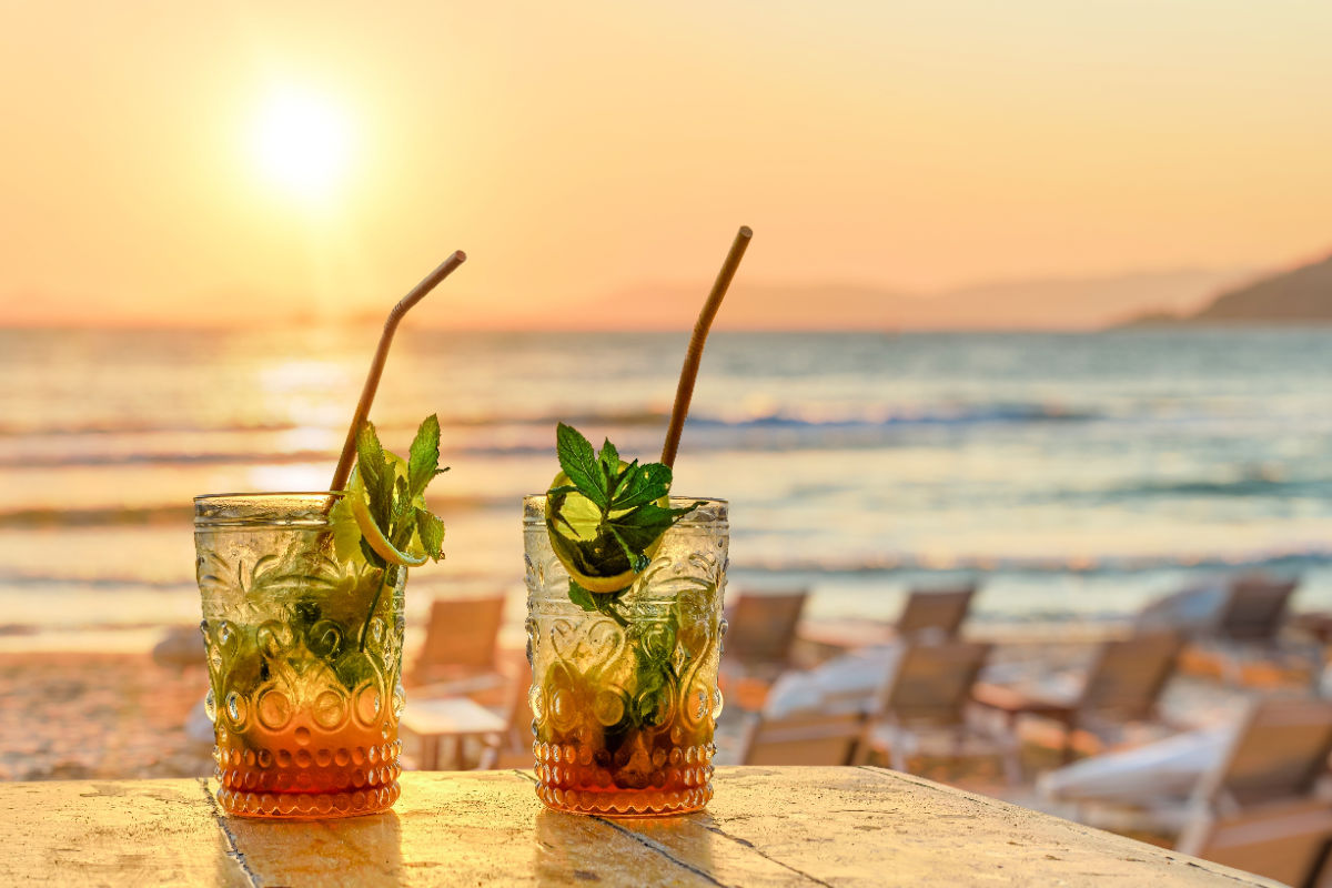 Cocktails At Sunset On Beach in Bali.jpg