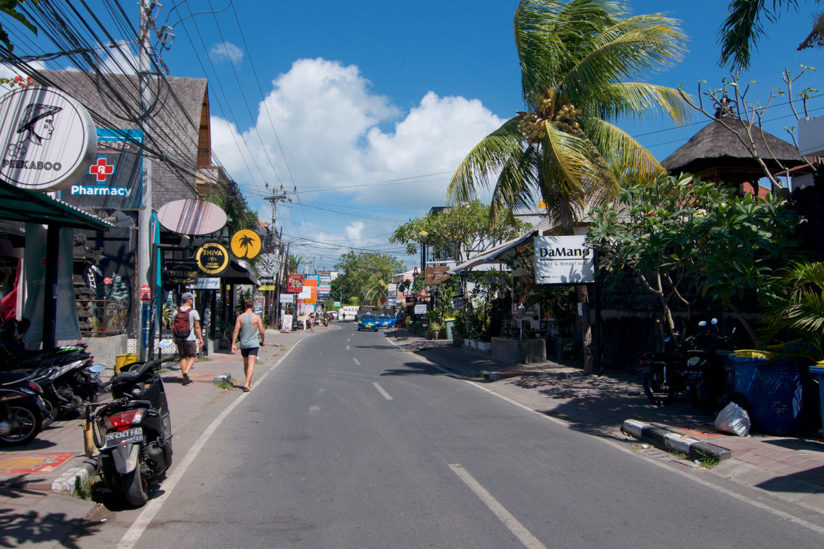 View of Canggu Street in Bali

