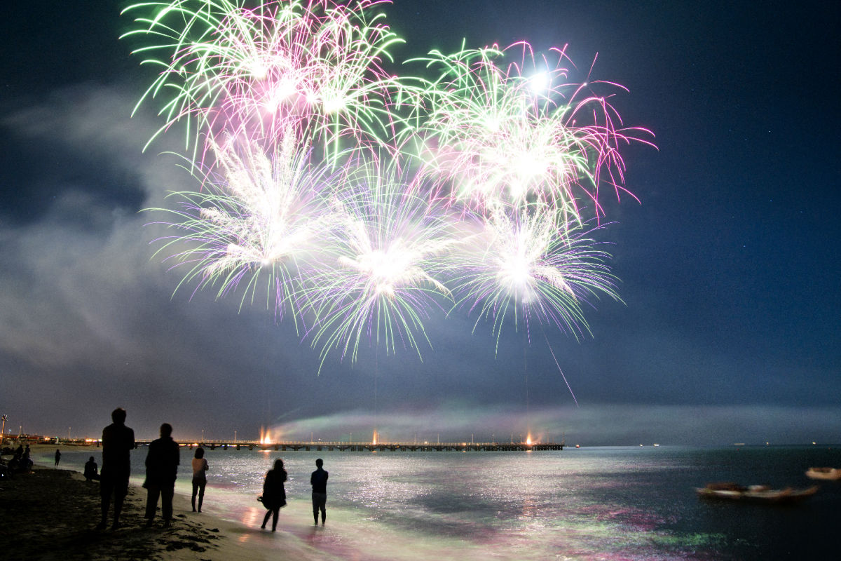 Fireworks Over Beach.jpg