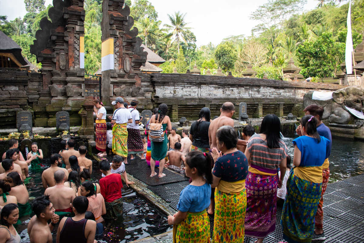 Tirta Empul in Bali with Tourists Queuing Busy.jpg