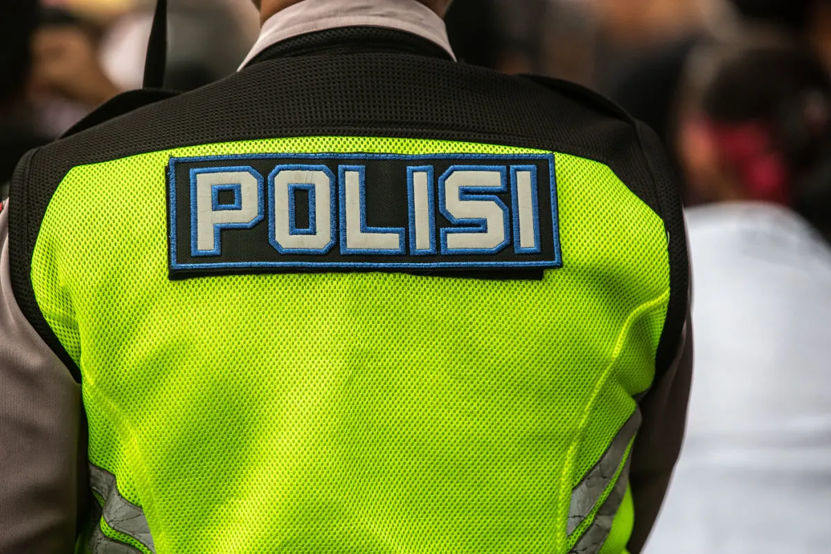 Back of Bali Police Officer Uniform