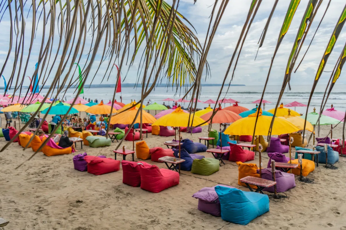 Beanbags on Seminyak Beach in Bali