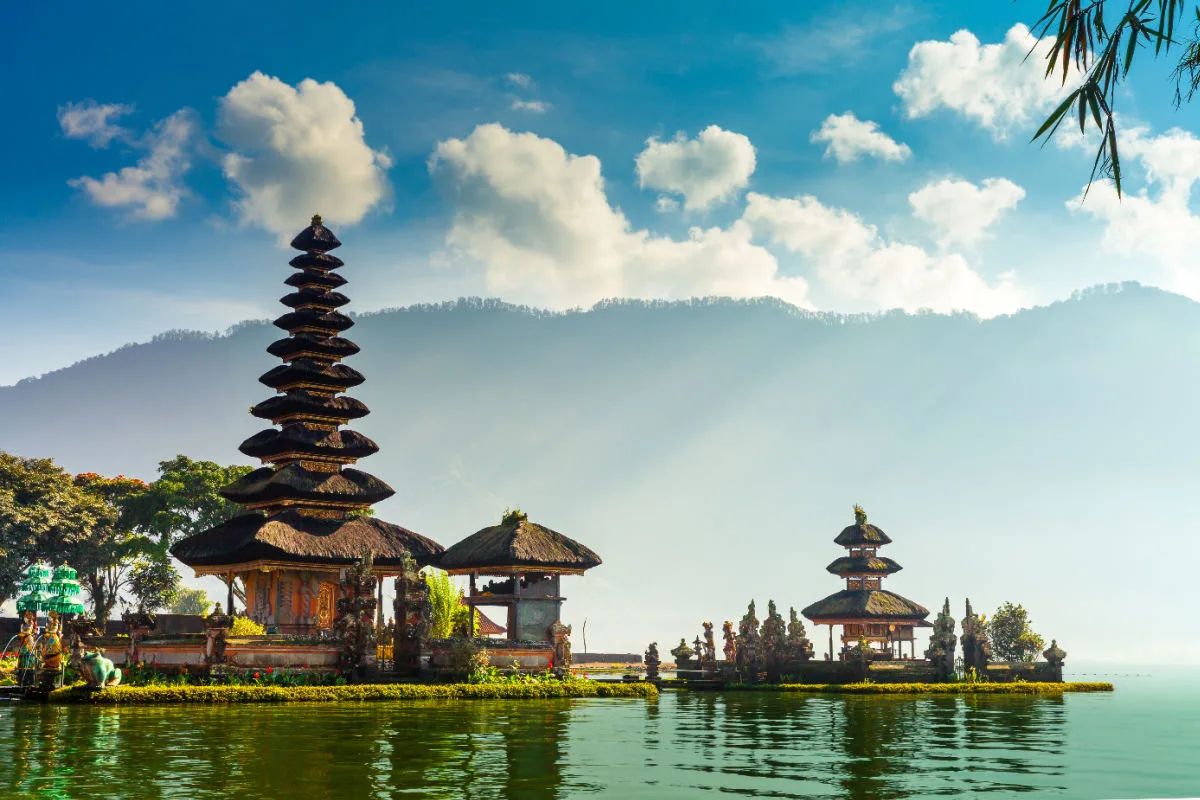 Bali Temple Over Lake Batur